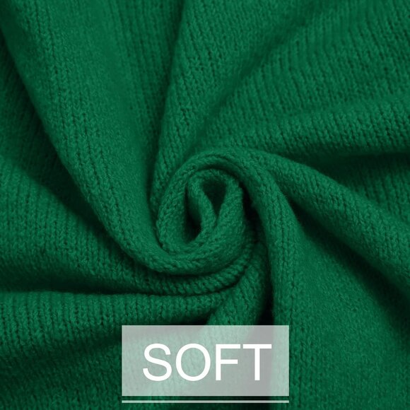 Women's Ugly Christmas Green Sweater Funny Santa Knit Pullover Holiday Party Top - Picture 4 of 5